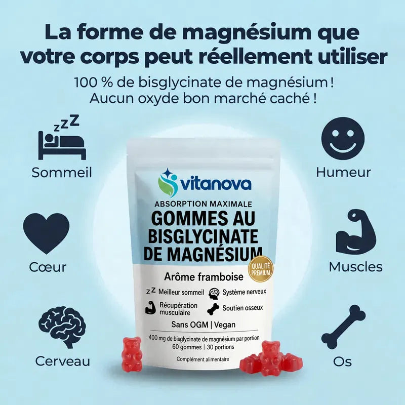 Vitanova Bonbons gélifiés au bisglycinate de magnésium