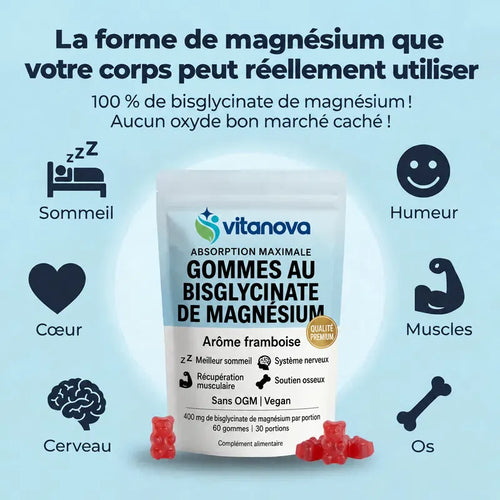 Vitanova Bonbons gélifiés au bisglycinate de magnésium